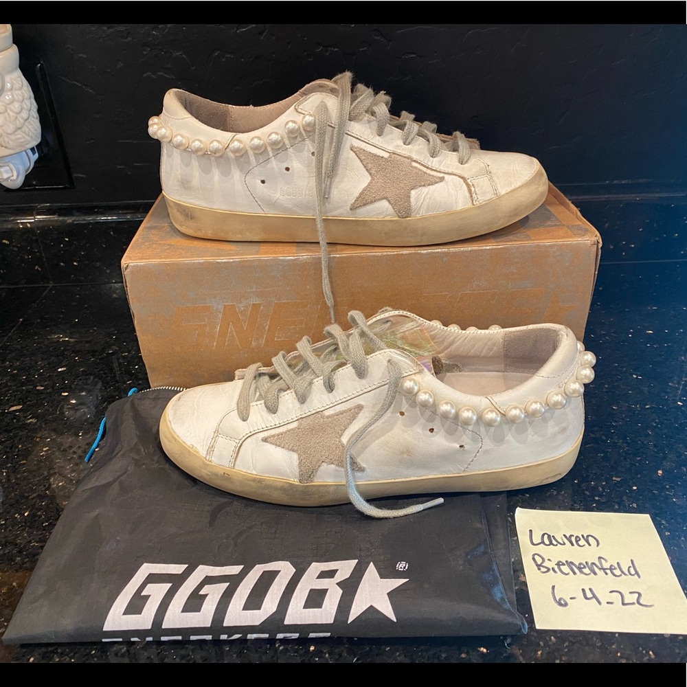SOLD 🦄Golden Goose Pearl Necklace Superstars Sz 38🦄 - Picture 9 of 15